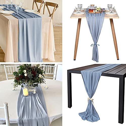 10pc 10ft Table runner- dusty blue
