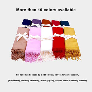 Pashmina Shawls and Wraps for Evening Dresses, Pre-Rolled Shawls for Evening Event Party (10colors)