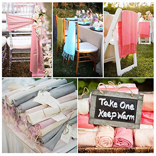 Pashmina Shawls and Wraps for Evening Dresses, Pre-Rolled Shawls for Evening Event Party (10colors)