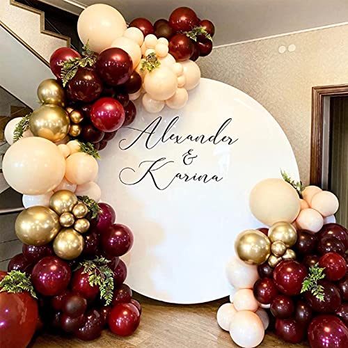 138PCS Burgundy Balloon Garland Arch Kit