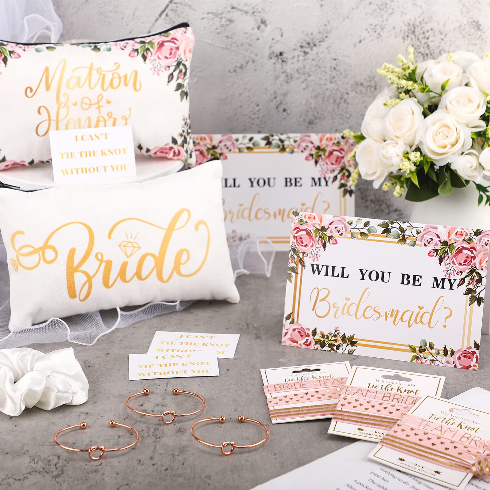 63 Pcs Bride Bridesmaid Proposal Gift Maid of Honor Gifts